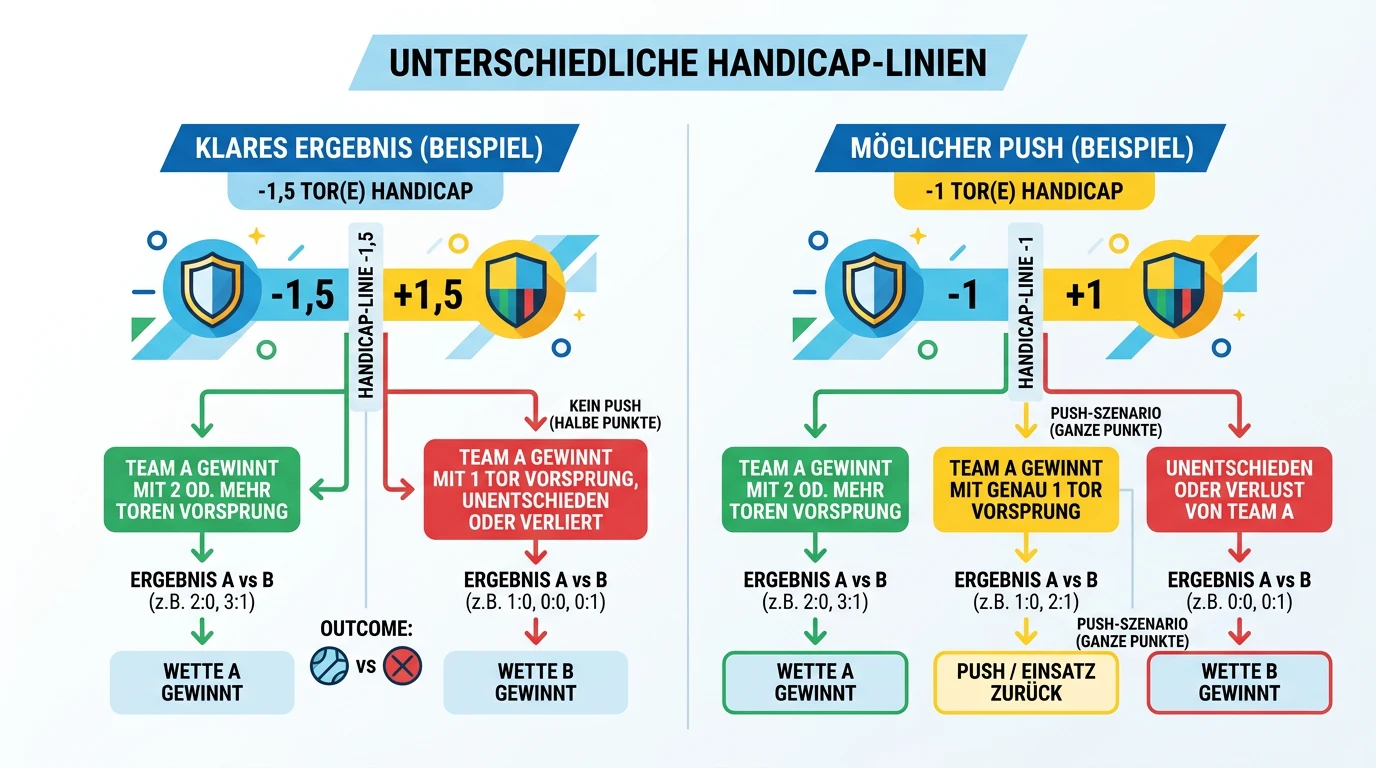 Asiatisches Handicap beim Beachvolleyball — Halbpunkt-Linien und Push-Regeln für Satz- und Punkt-Handicaps