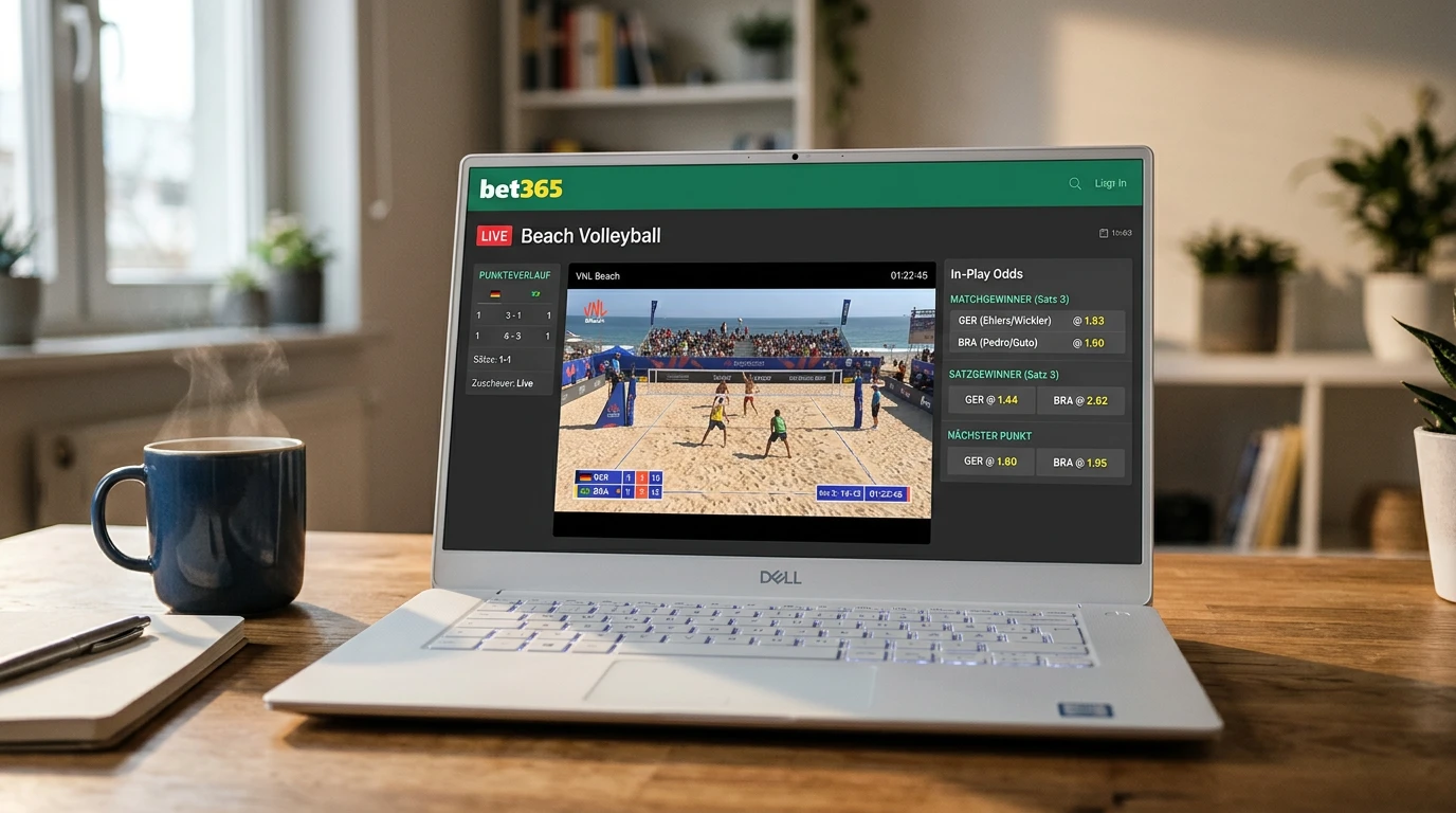 Beachvolleyball Live-Wetten Anbieter Vergleich bet365 NEO.bet Streaming GGL-lizenziert Deutschland
