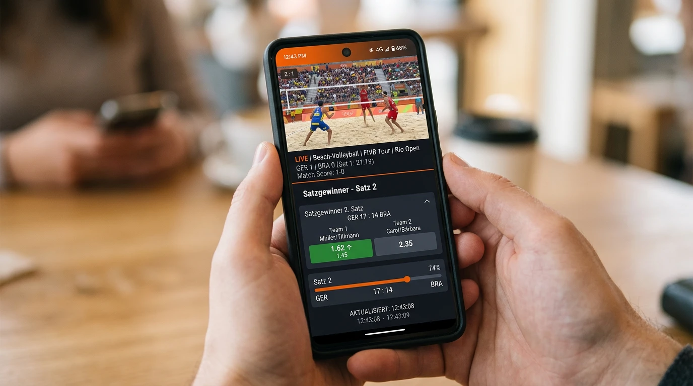 Beachvolleyball Satzgewinner Live-Wetten Quotenbewegungen nach Technischer Auszeit Strategie