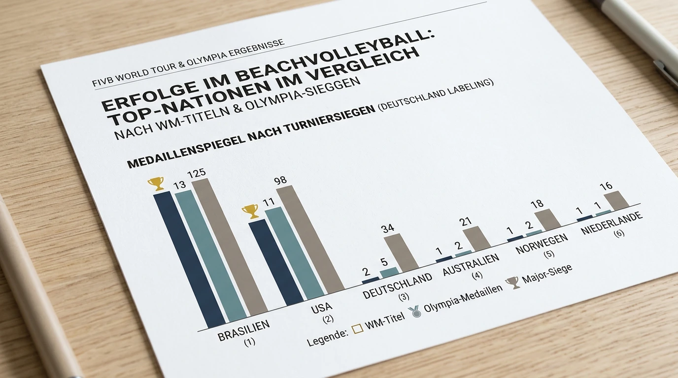 Historische Nationendominate im Beachvolleyball mit WM-Titeln und Quoteneinfluss