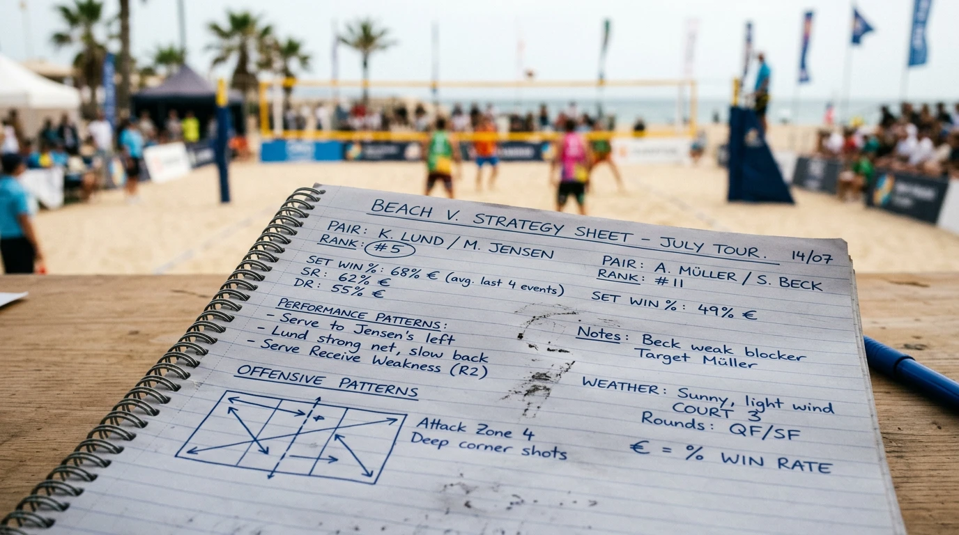 Strategietipps für Beachvolleyball-Satzwetten bei Major-Turnieren auf Basis von Paarstatistiken und Format-Logik