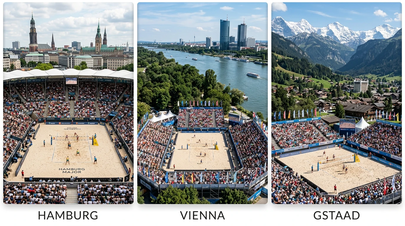 Beach Major Series Hamburg Vienna Gstaad Wettmärkte Favoriten 2026 Vergleich der Turniere