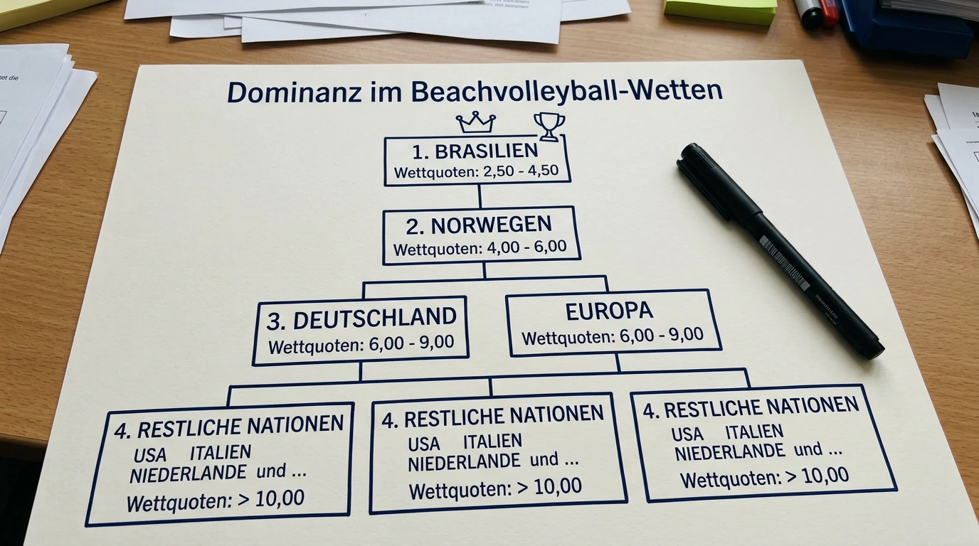 Beachvolleyball Nationen Quoten Brasilien Norwegen Deutschland dominante Nationen Wettquoten Vergleich