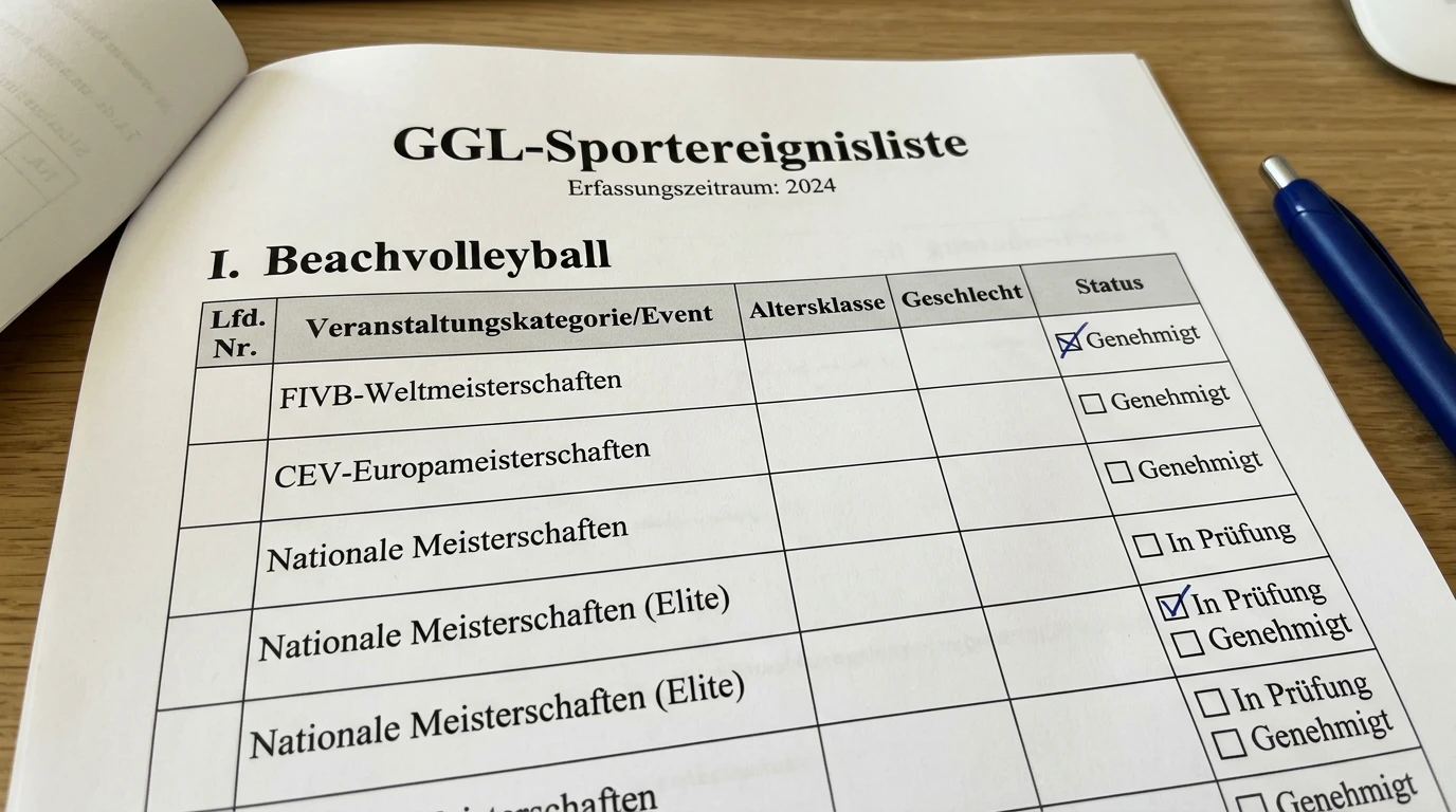 GGL Sportereignisliste Beachvolleyball genehmigte Wettmärkte Deutschland 2024 Überblick