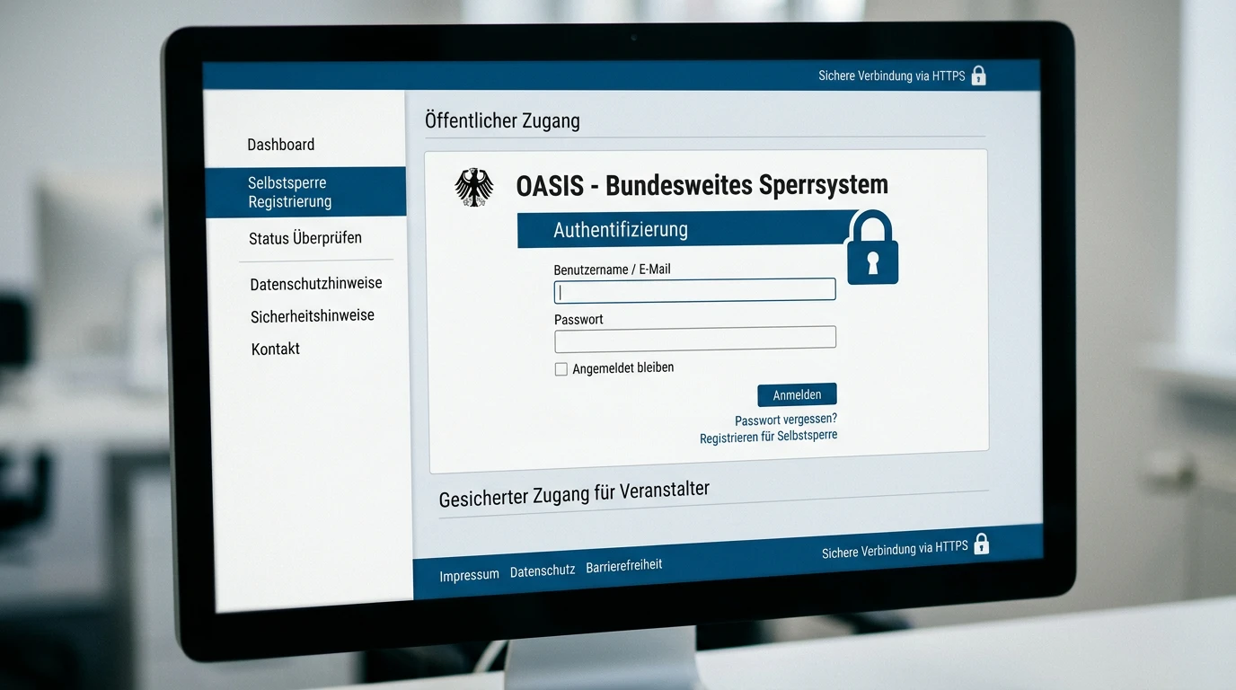 OASIS-Ausschlussregister für Sportwetten: Selbstsperre und bundesweite Sperrgeltung bei deutschen Anbietern