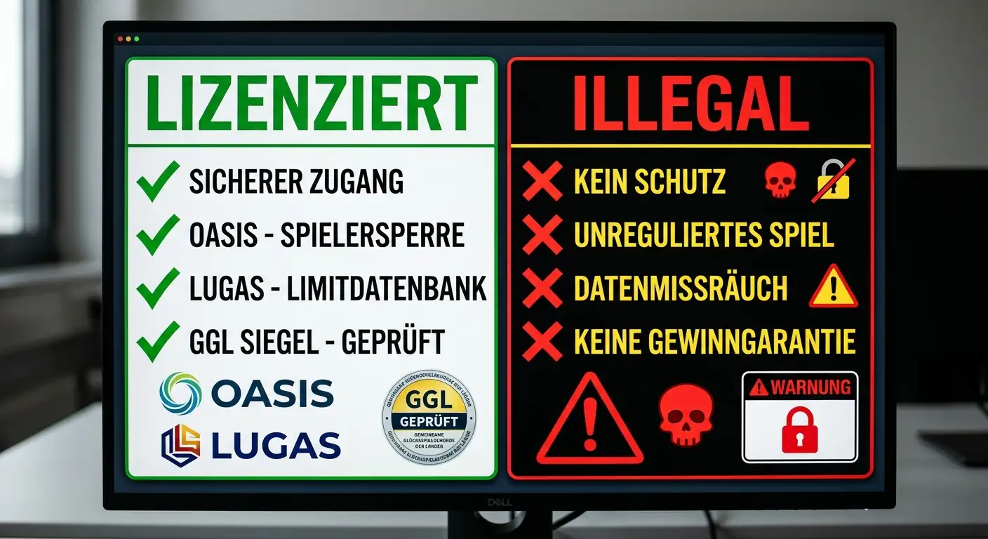 Risiken unlizenzierter Sportwettenanbieter: kein OASIS-Schutz, kein LUGAS und keine Auszahlungsgarantie
