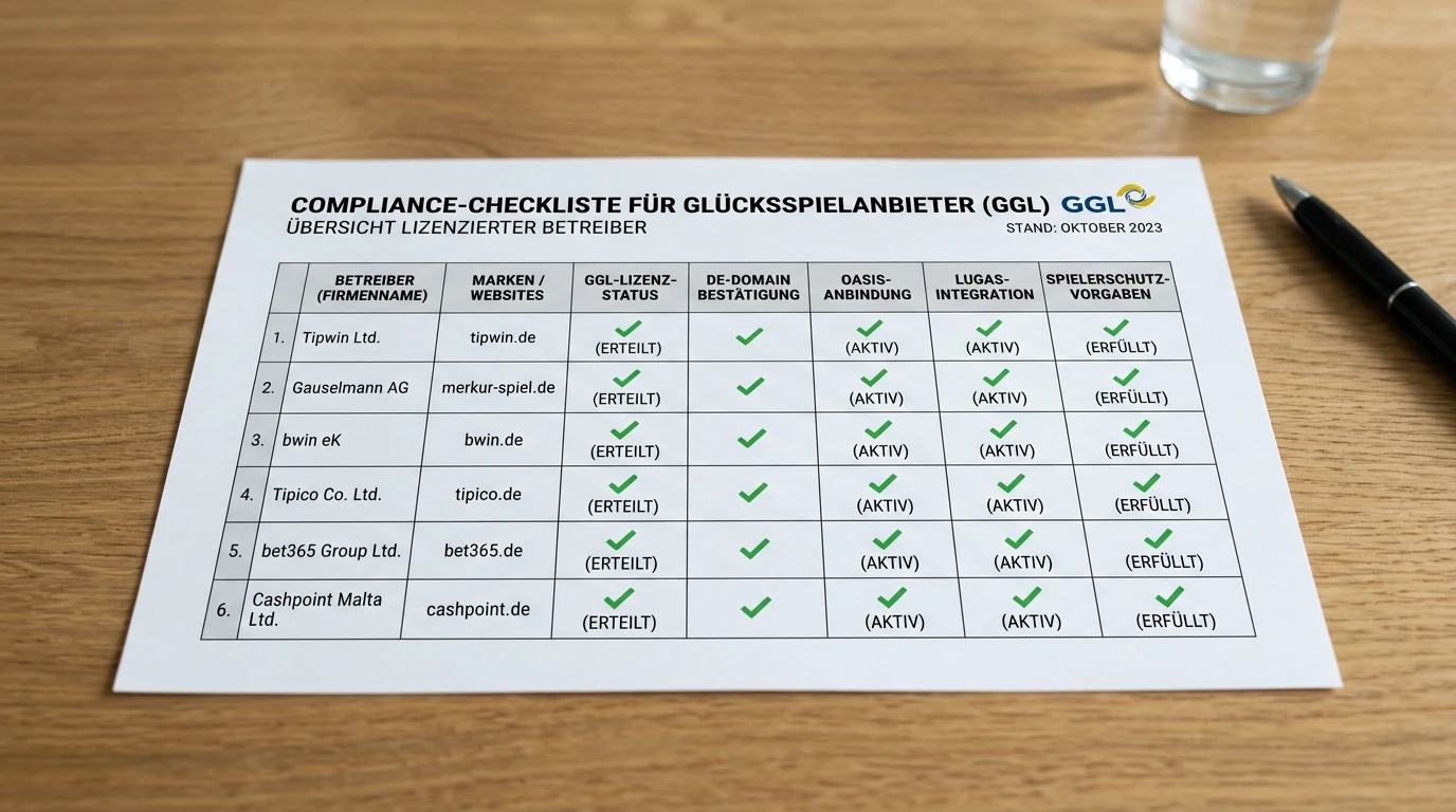 GGL Whitelist Übersicht: lizenzierte Sportwettenanbieter in Deutschland nach GlüStV 2021