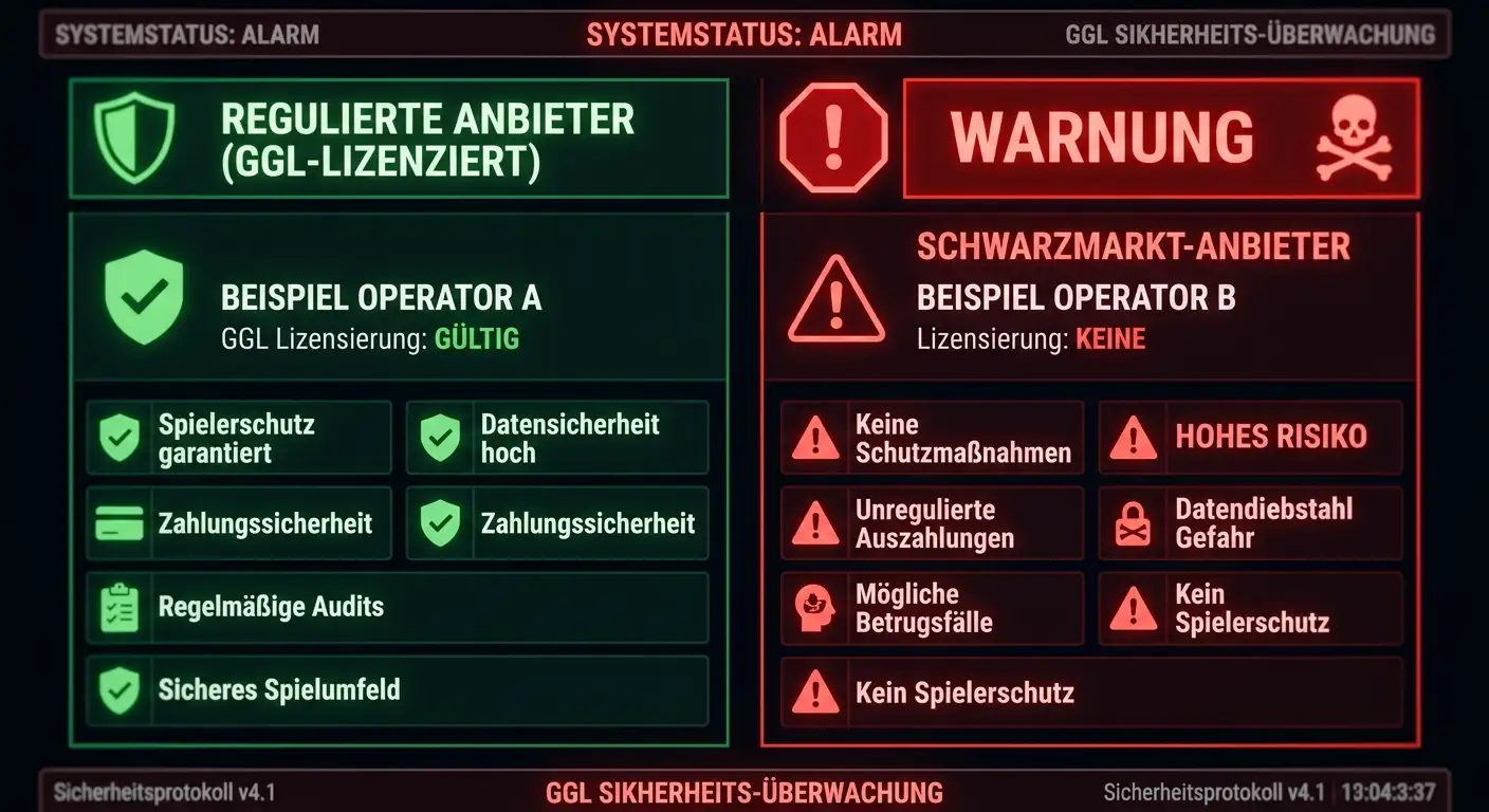 Schwarzmarkt-Risiken bei unlicenzierten Sportwettenanbietern: kein OASIS, kein LUGAS und keine Rechtssicherheit